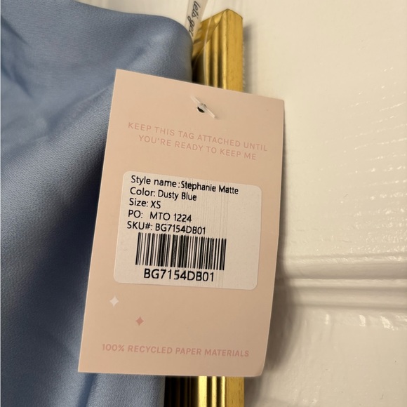 NWT Birdy Grey Dusty Blue Bridesmaid Dress - Picture 6 of 7